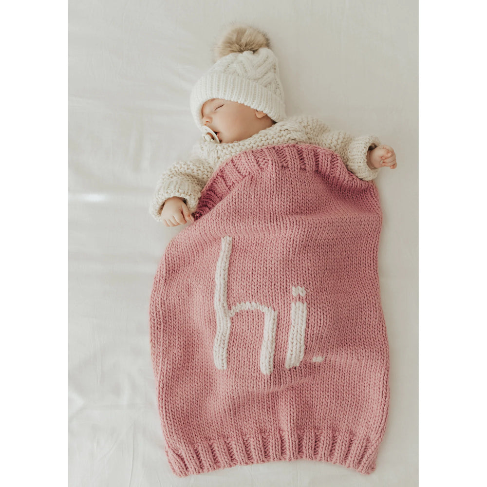 Huggalugs - Hi. Rosy Knit Baby Blanket
