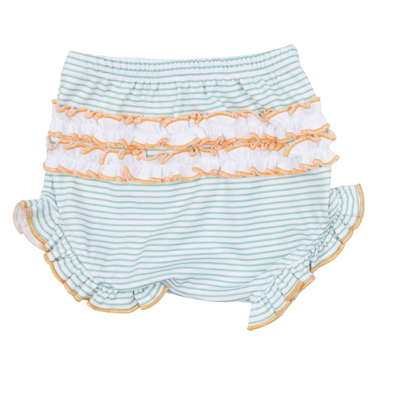 Lil' Pumpkin Classics Celery Smocked Ruffle L/S Diaper Cover Set