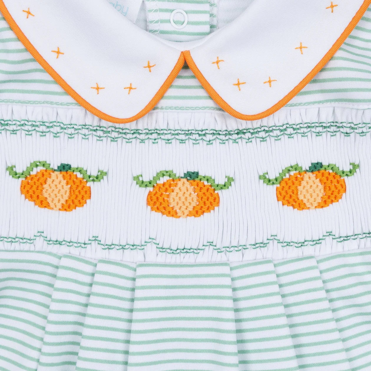 Lil' Pumpkin Classics Celery Smocked S/S Boy Bubble