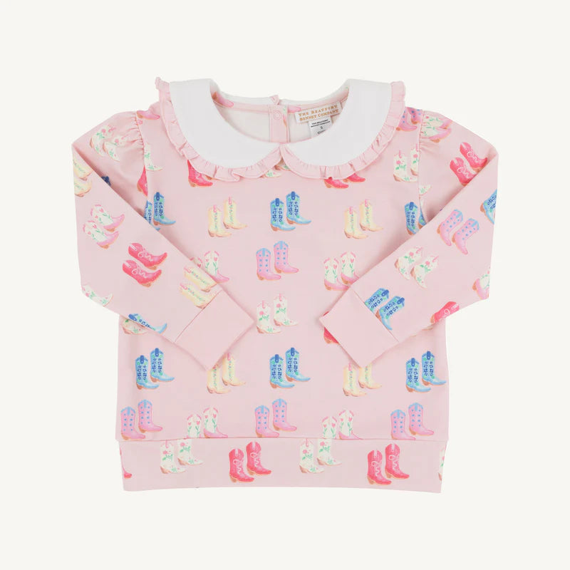 Cute to Boot Maude's Ruffle Cassidy Comfy Crewneck