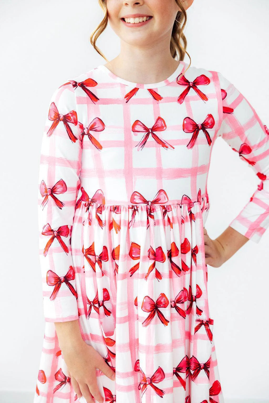 Mila & Rose - Bow La La L/S Pocket Twirl Dress