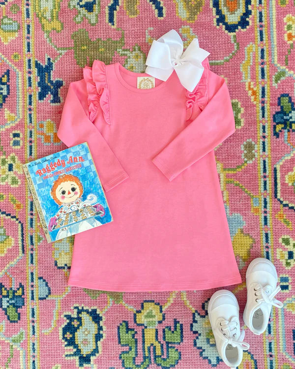 The Beaufort Bonnet Company - Romany Rose LS Ruehling Ruffle Dress