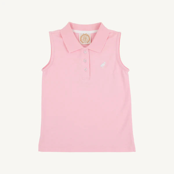 Pier Party Pink with Worth Avenue White Sleeveless Anna Price Polo