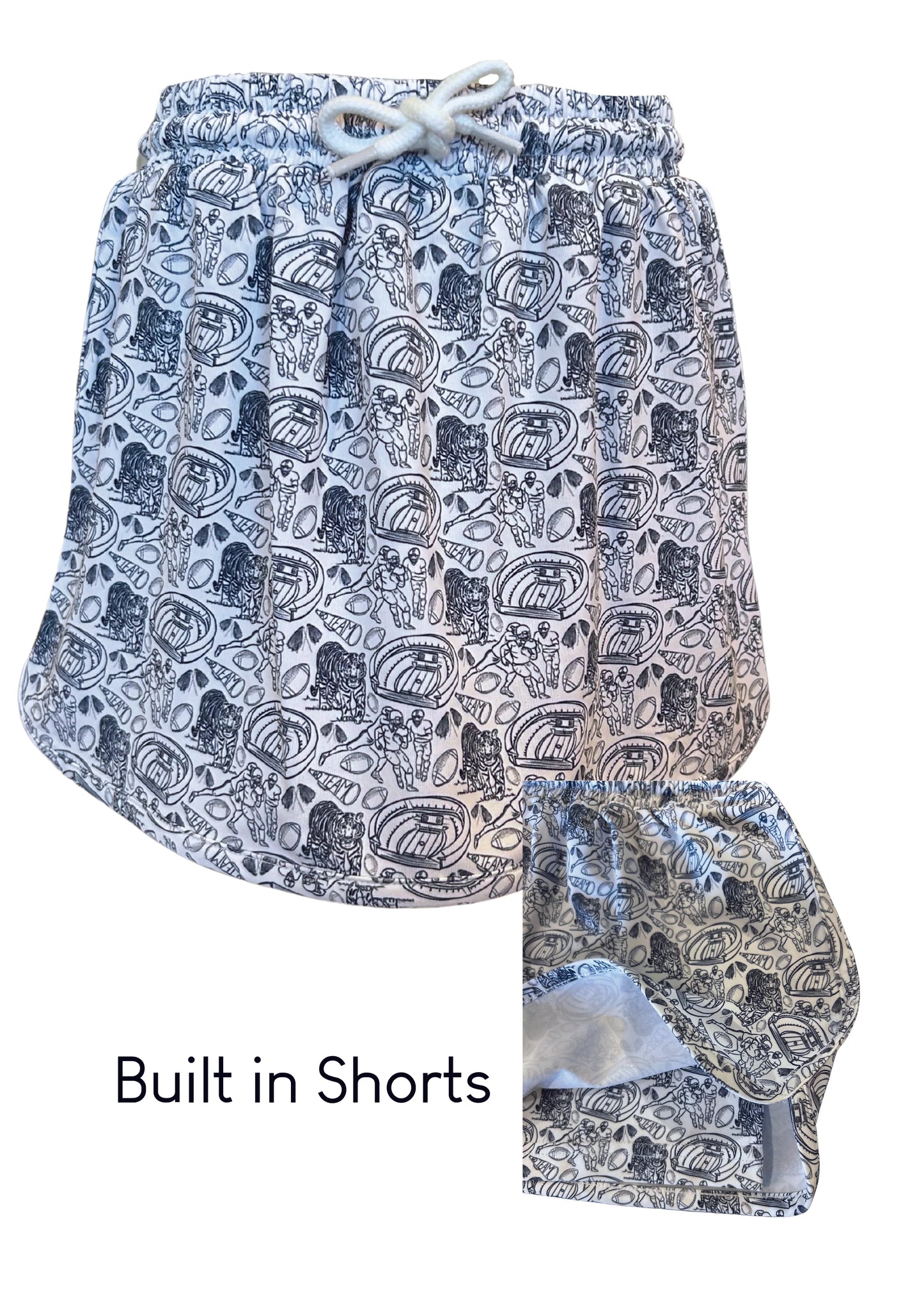 Studio Smocks - Tiger Blue/White Skort
