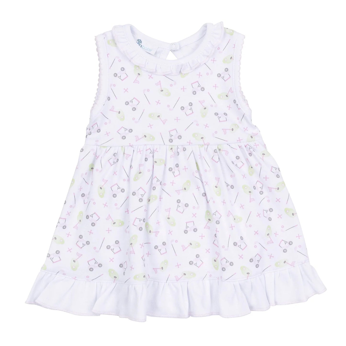 Magnolia Baby - Tiny Tee Time Pink Printed S/less Toddler Dress