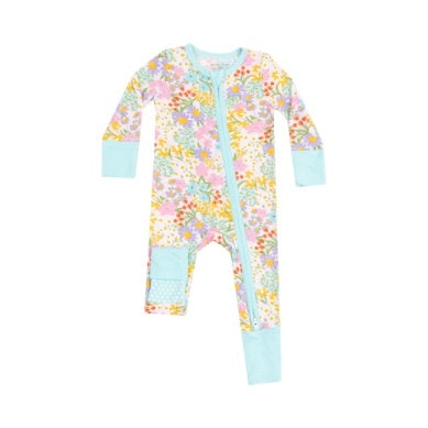 Angel Dear - Amelia Floral Zip Romper