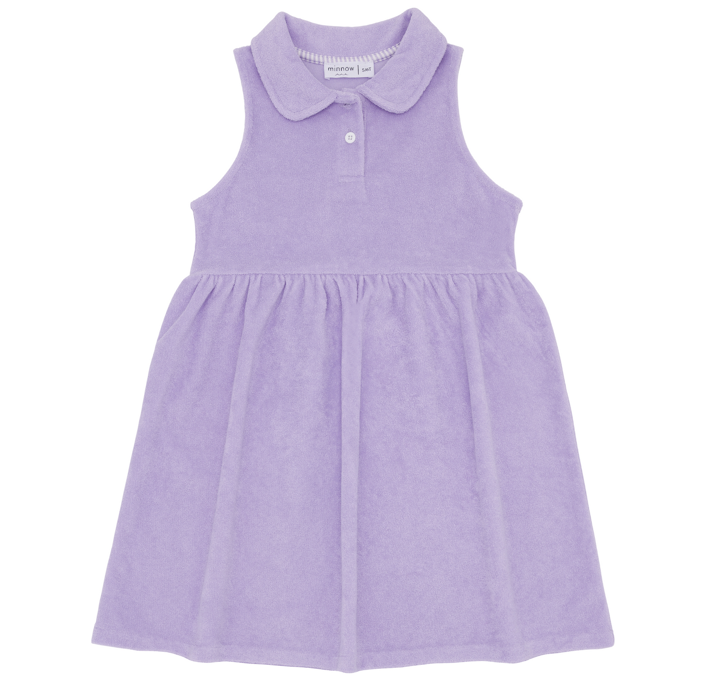 minnow - girls lavender breeze french terry tennis dress