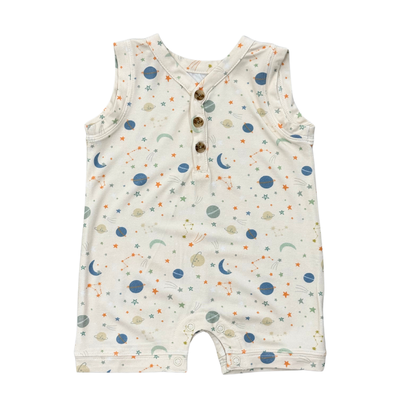 Planets Boys Sleeveless Romper