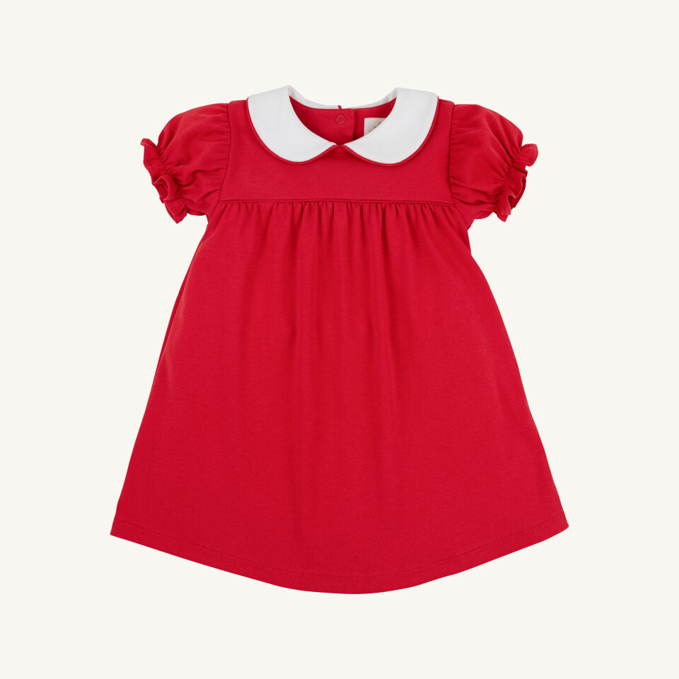 Richmond Red and Worth Ave White Holly Day Dress by The Beaufort Bonnet Company, featuring festive holiday floral print and classic style.