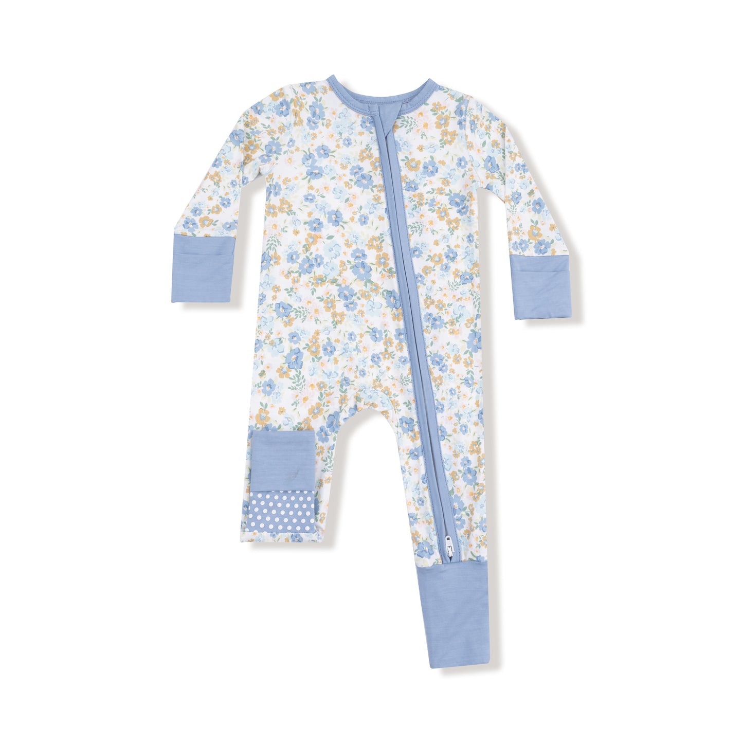 Sweet Rose Calico Zip Romper