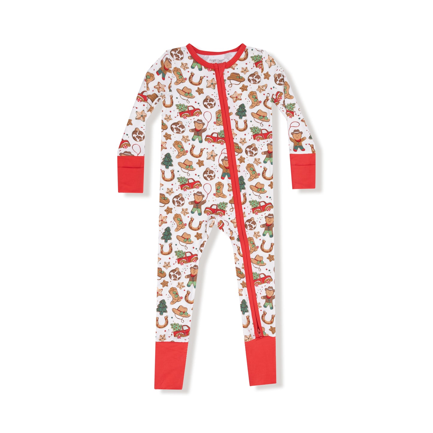 Cowboy Christmas Zip Romper