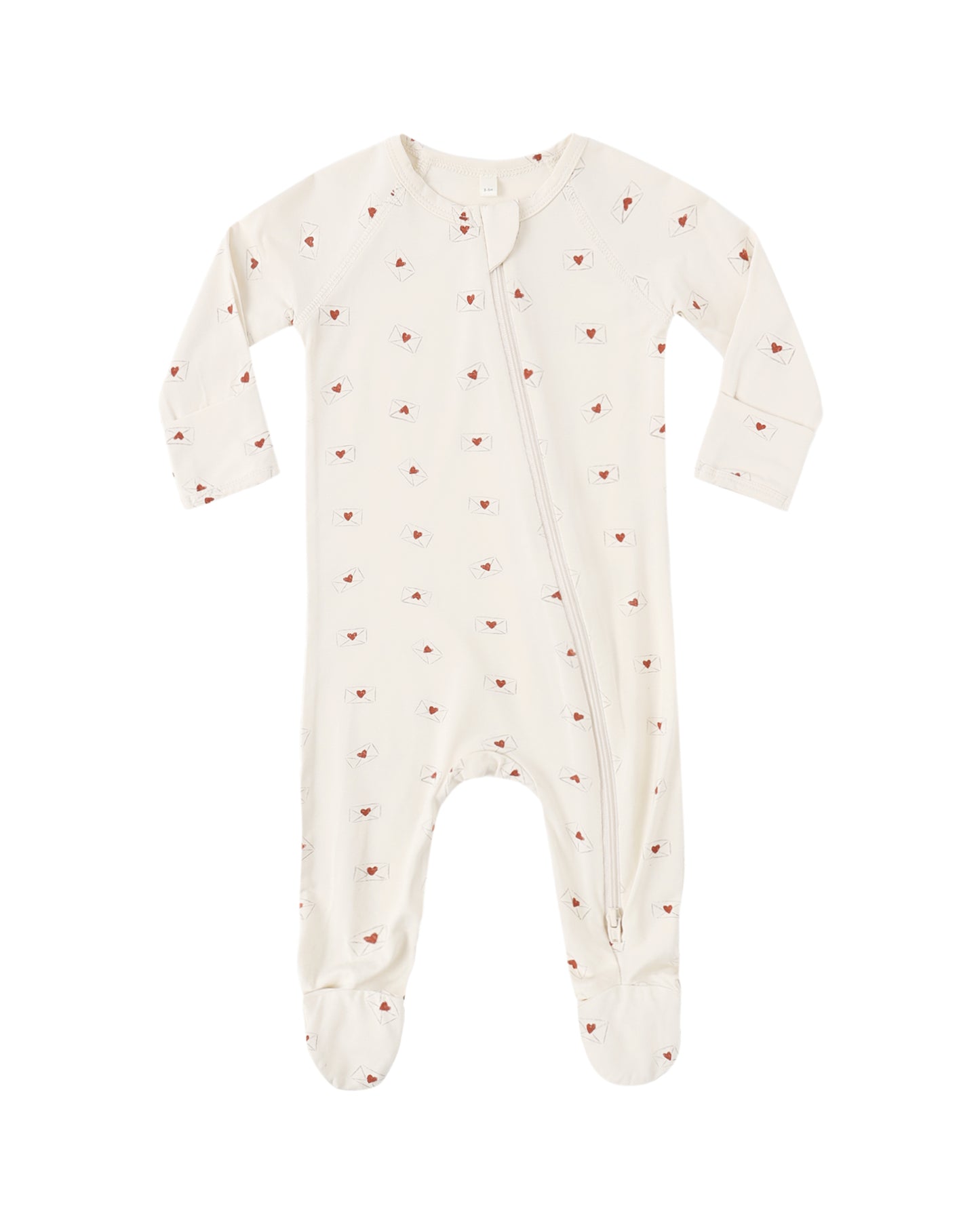 Valentine Bamboo Zip Footie