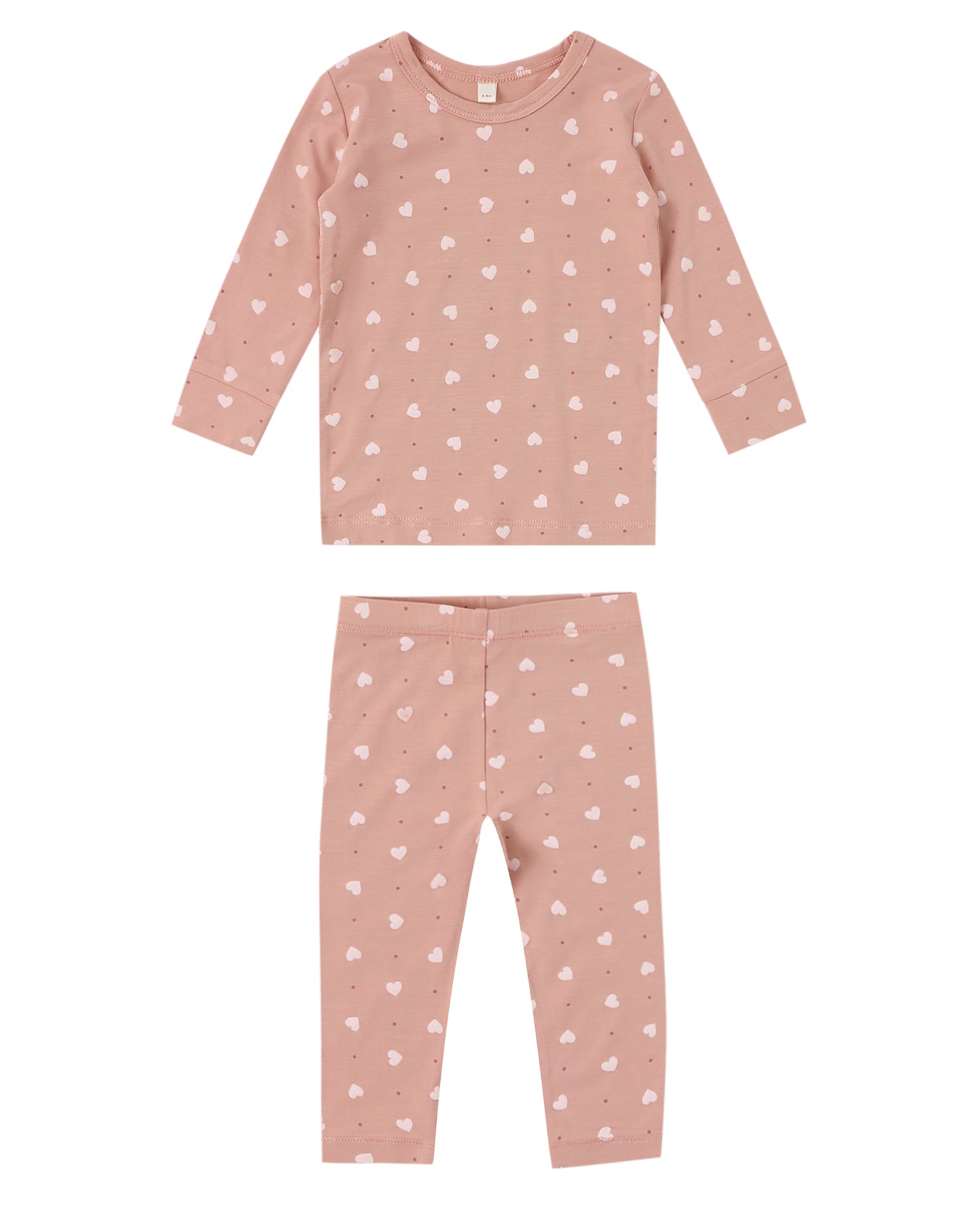 Pink Hearts Bamboo Pajama Set