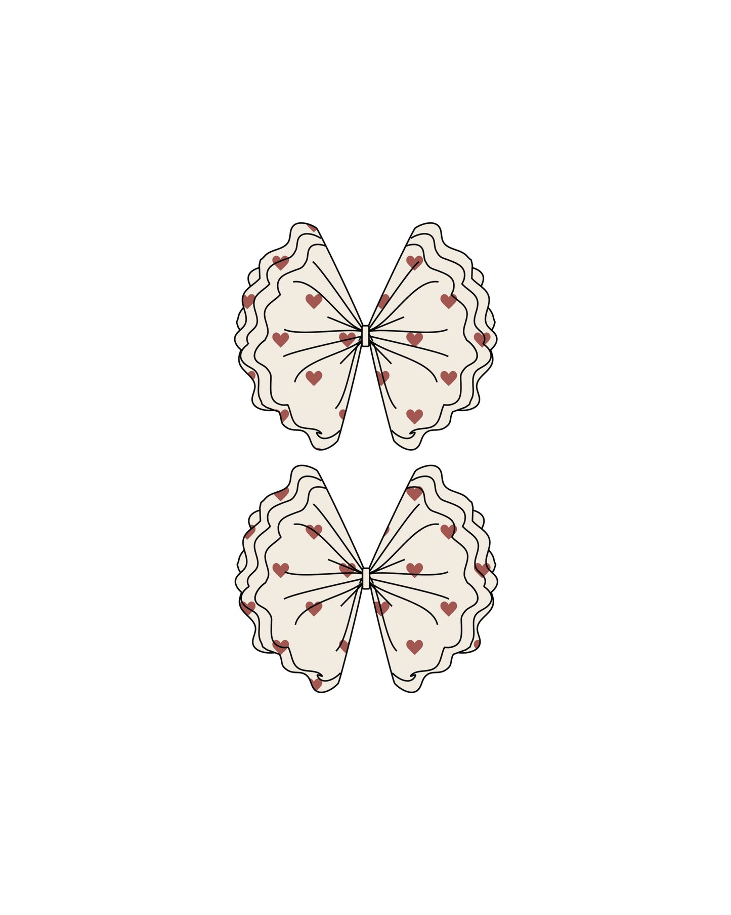 Pink Dot Flutter Tulle Clips