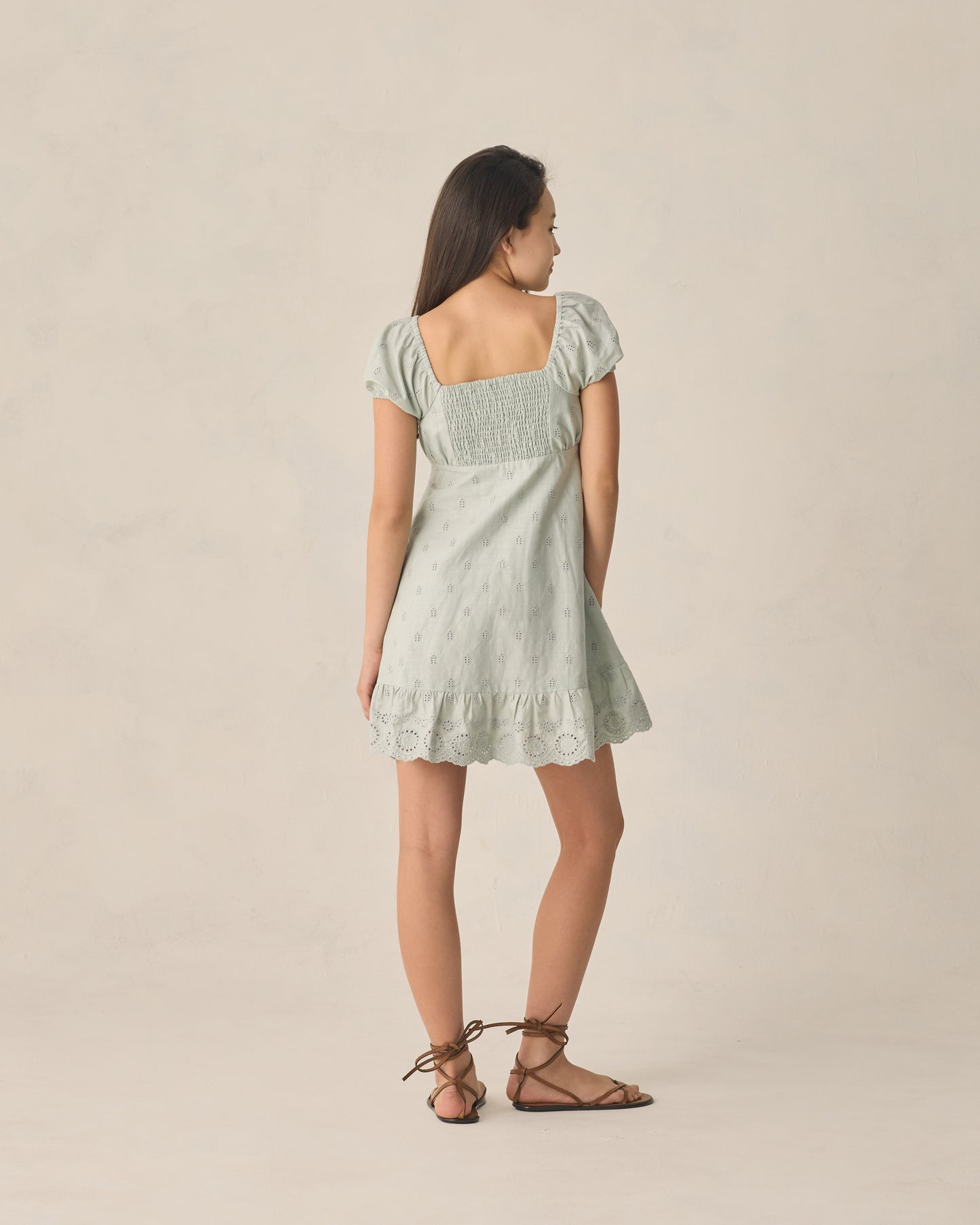 Teen Seafoam Liv dress by Rylee & Cru featuring a soft seafoam green fabric and stylish design for casual wear.