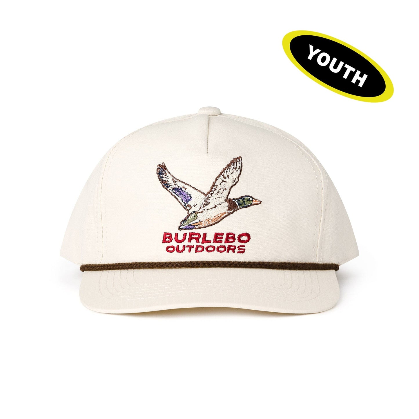 Youth outdoors cap by Burlebo featuring a casual design with a curved brim and adjustable strap, ideal for outdoor activities.