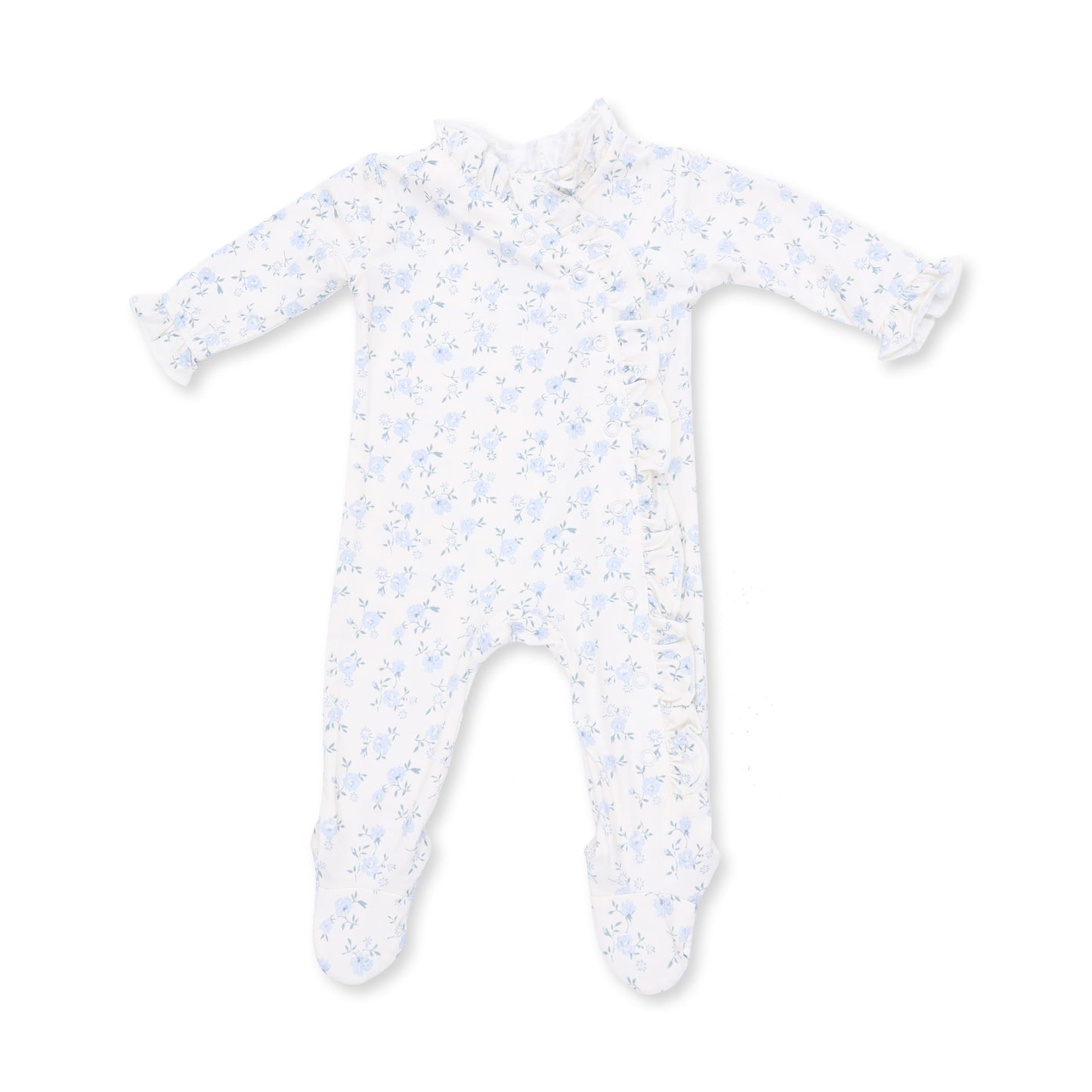 Rose Briar Kimono Ruffle Snap Footie