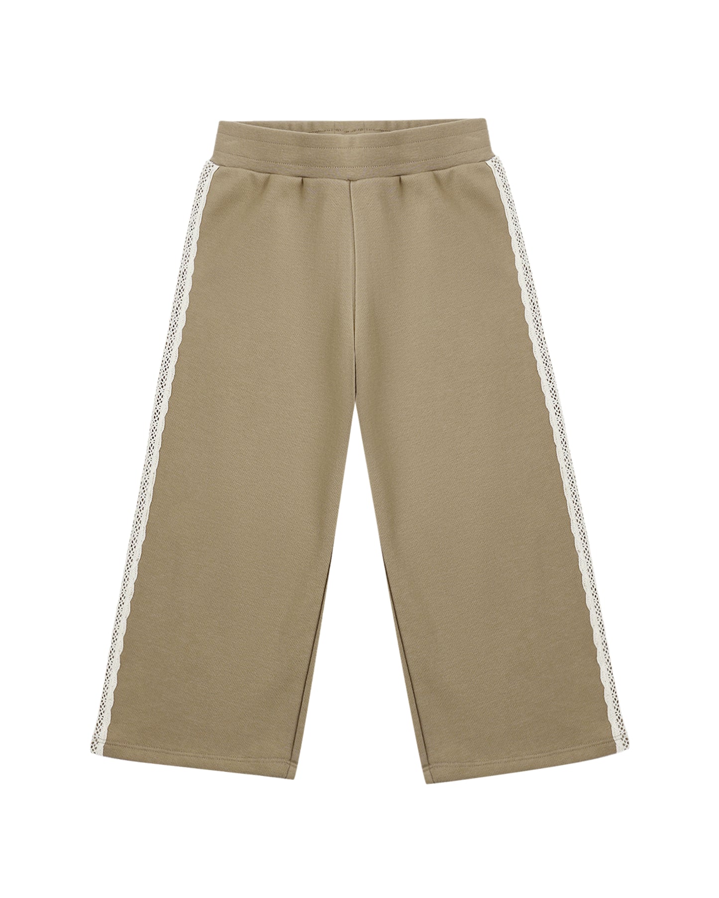 Rylee & Cru olive wide-leg sweatpants displayed on a hanger, showcasing the relaxed fit and soft fabric.