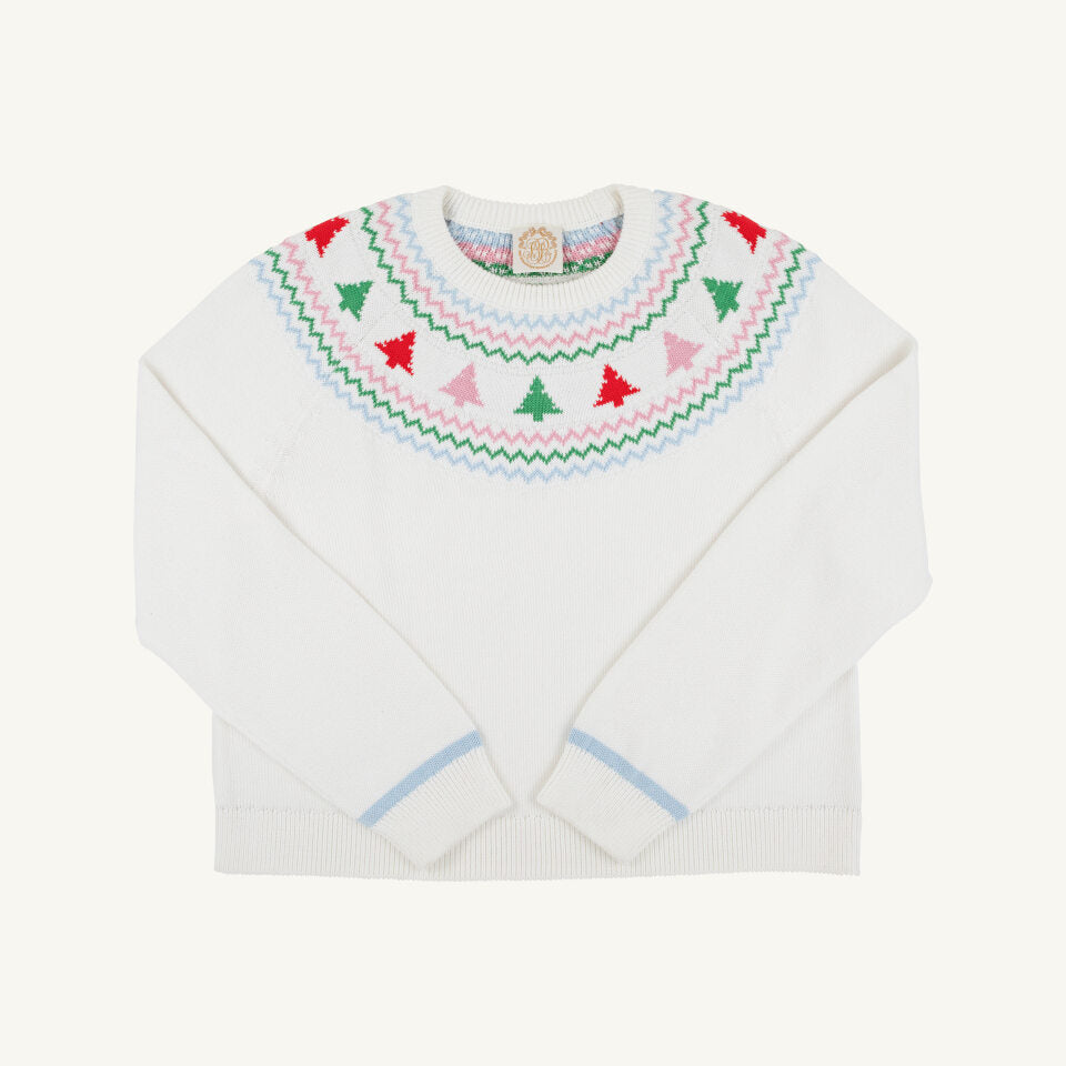 Palmetto Pearl/Christmas Trees Isabelle's Fair Isle Sweater
