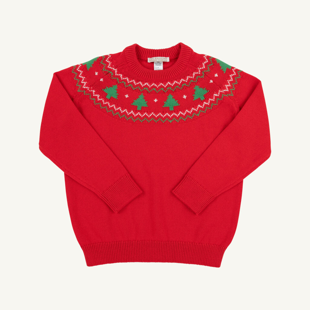 Richmond Red/Christmas Trees Isaac's Fair Isle Sweater