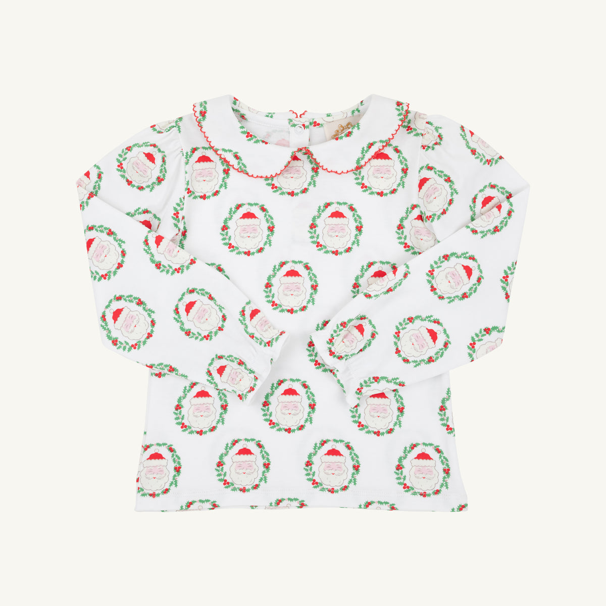 North Pole Portrait/Richmond Red Maude's Peter Pan Collar Shirt & Onesie