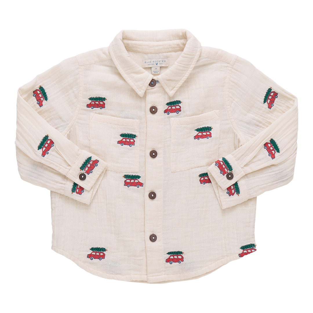 Tree Farm Embroidery Boys Jack Shirt