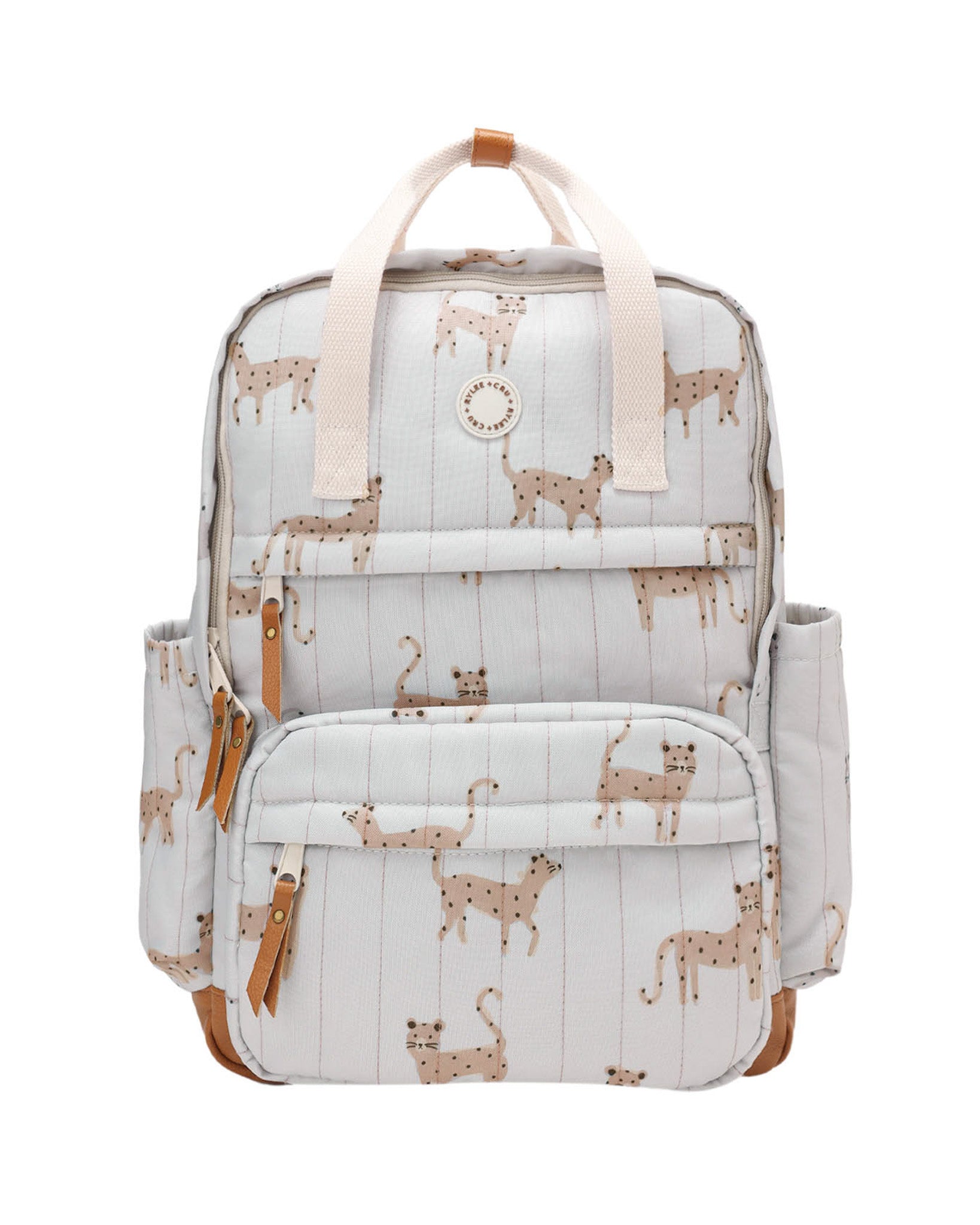 animal print backpack leather Rylee & Cru in Leopard Capezio Seamless Professional Fishnet enhancing stability and overall COLOR:NATURAL SHAD Character:Hello Kitty & Friends
