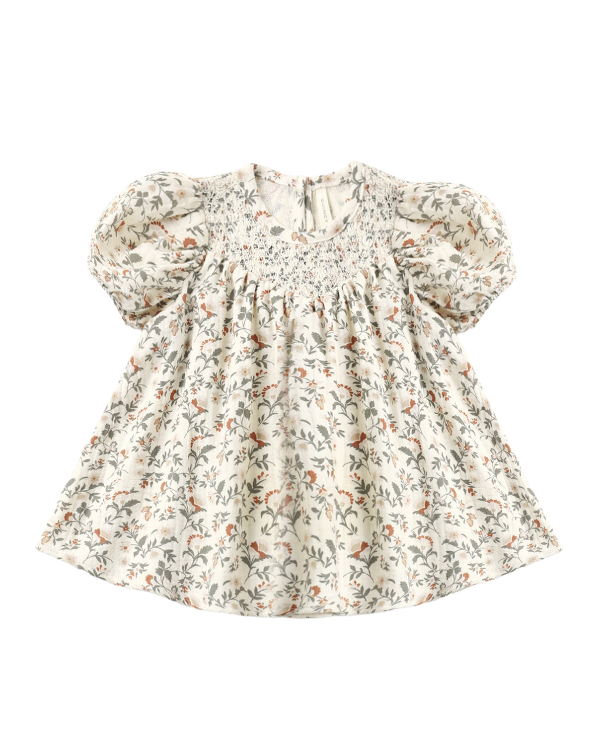 Quincy Mae Holiday Floral Carina Dress for girls, featuring a colorful floral pattern and soft fabric, suitable for festive occasions.