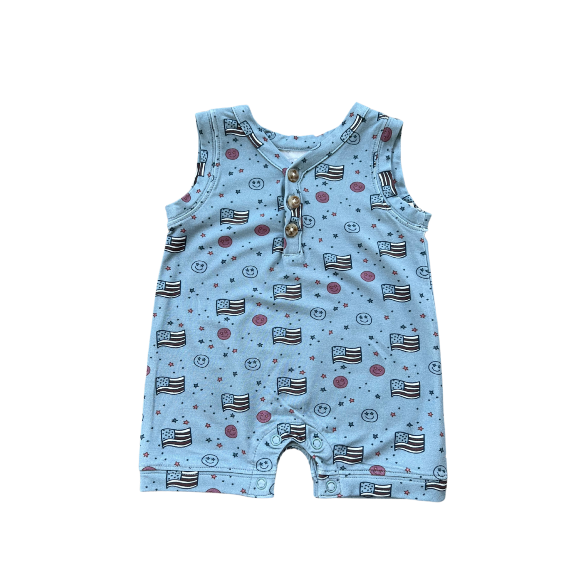 Babysprouts - Retro America Boys Sleeveless Romper