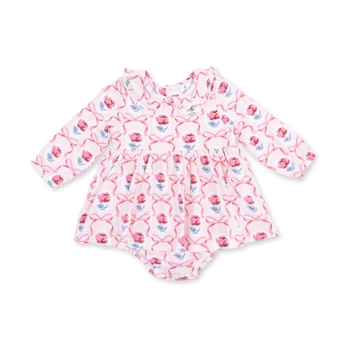 Angel Dear Leslie Rose Skirted baby outfit featuring a soft fabric skirt and adorable floral design for infants.