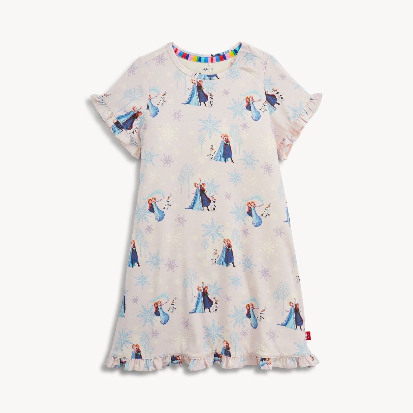 Frozen-themed right fit ruffle nightgown by Magnetic Me with ruffle details and soft fabric, designed for comfortable sleepwear.