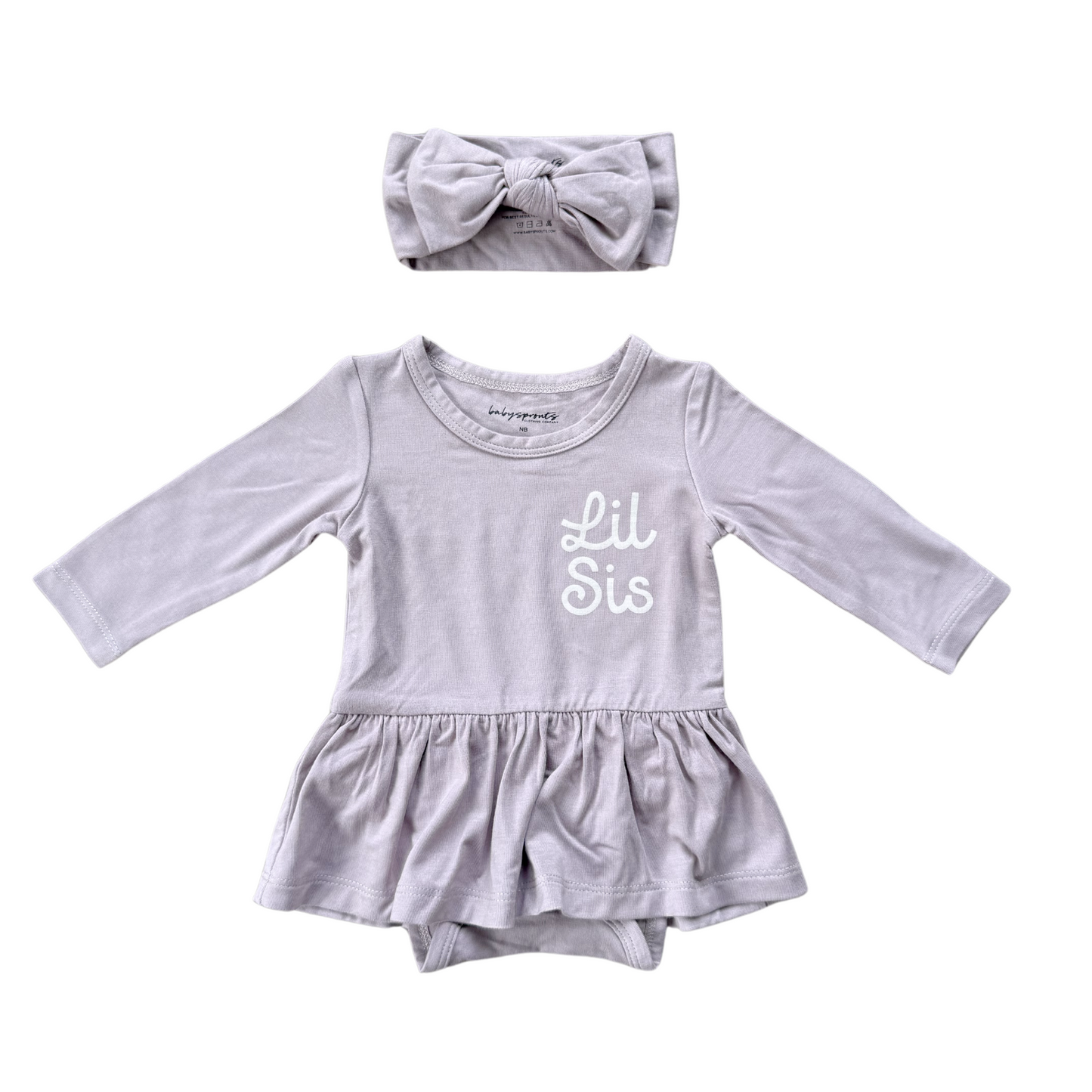 Lil' Sis Skirted Bodysuit & Headband