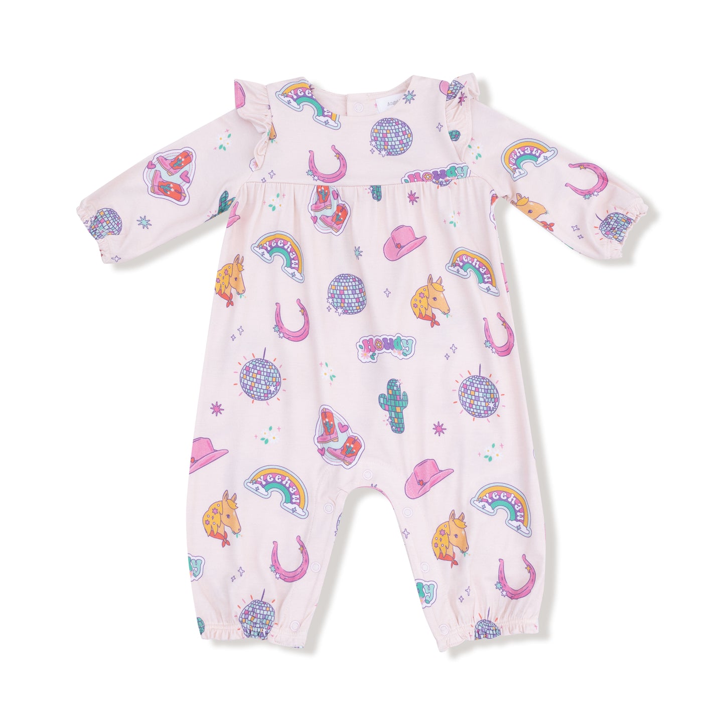 Disco Cowgirl Ruffle Sleeve Romper