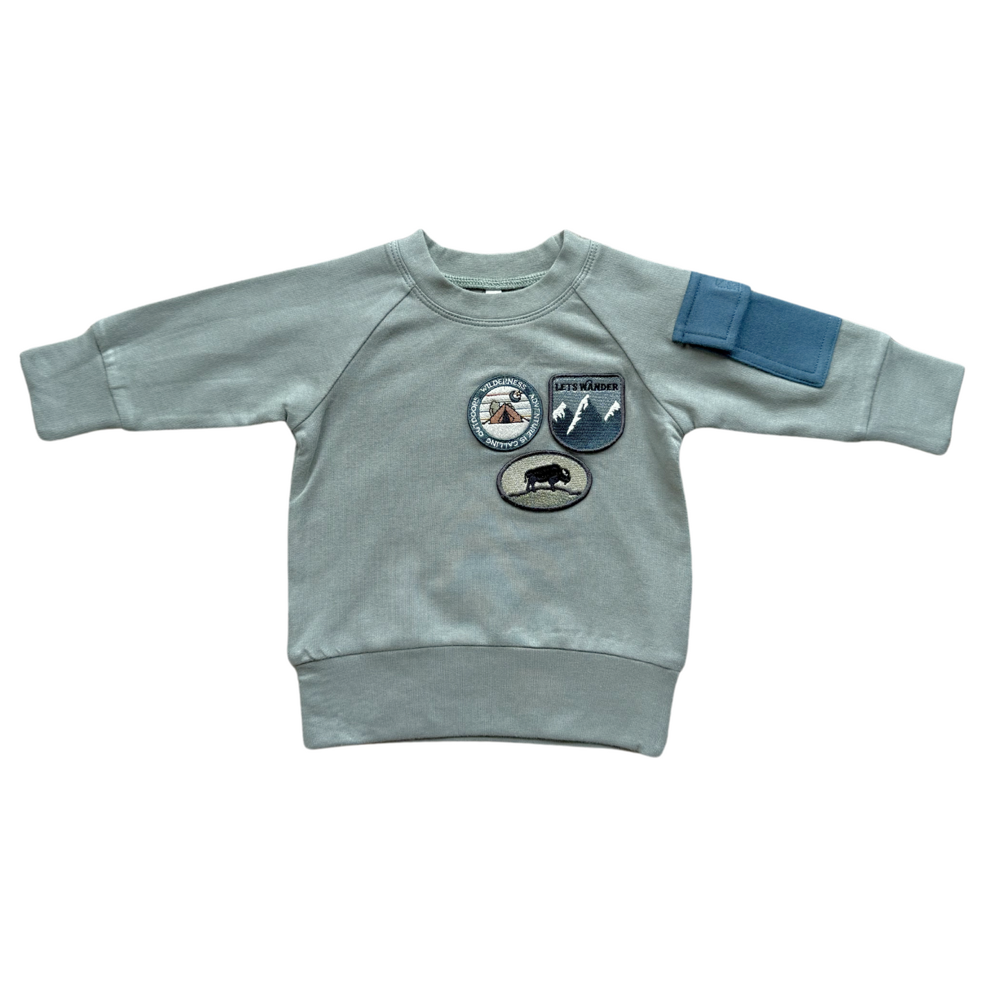 Patches Raglan Sweatshirt