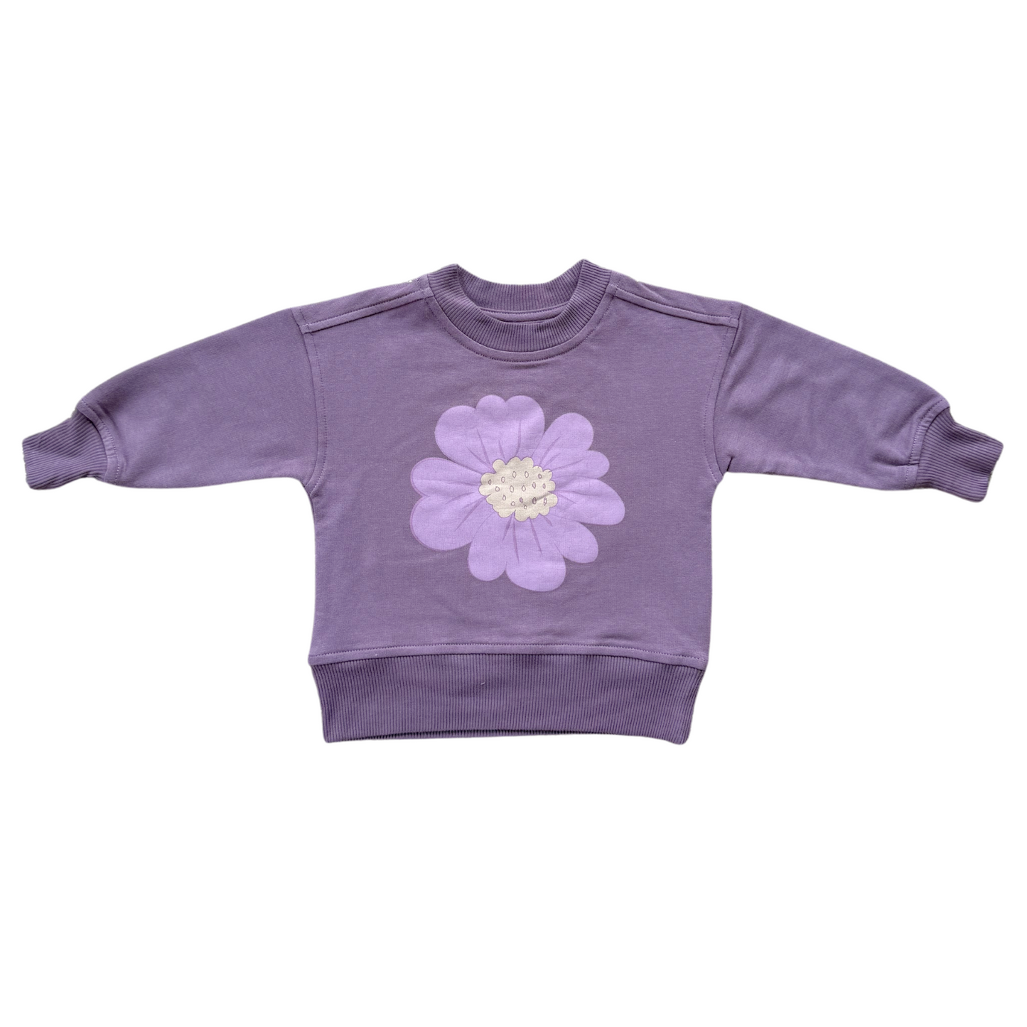 Plum Wildflower Boxy Sweatshirt