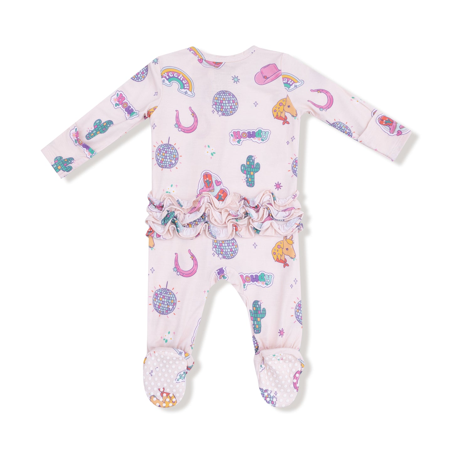 Disco Cowgirl Ruffle Zipper Footie