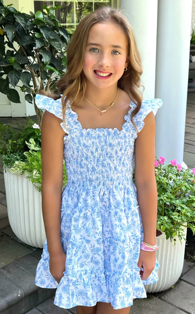 James & Lottie - Blue Floral BE Charlotte Dress