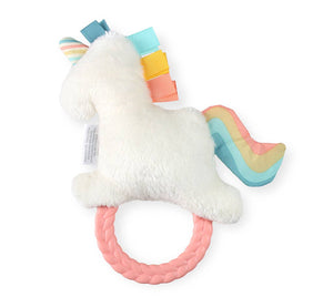 Itzy Ritzy - Unicorn Ritzy Rattle Pal™ Plush Rattle Pal with Teether