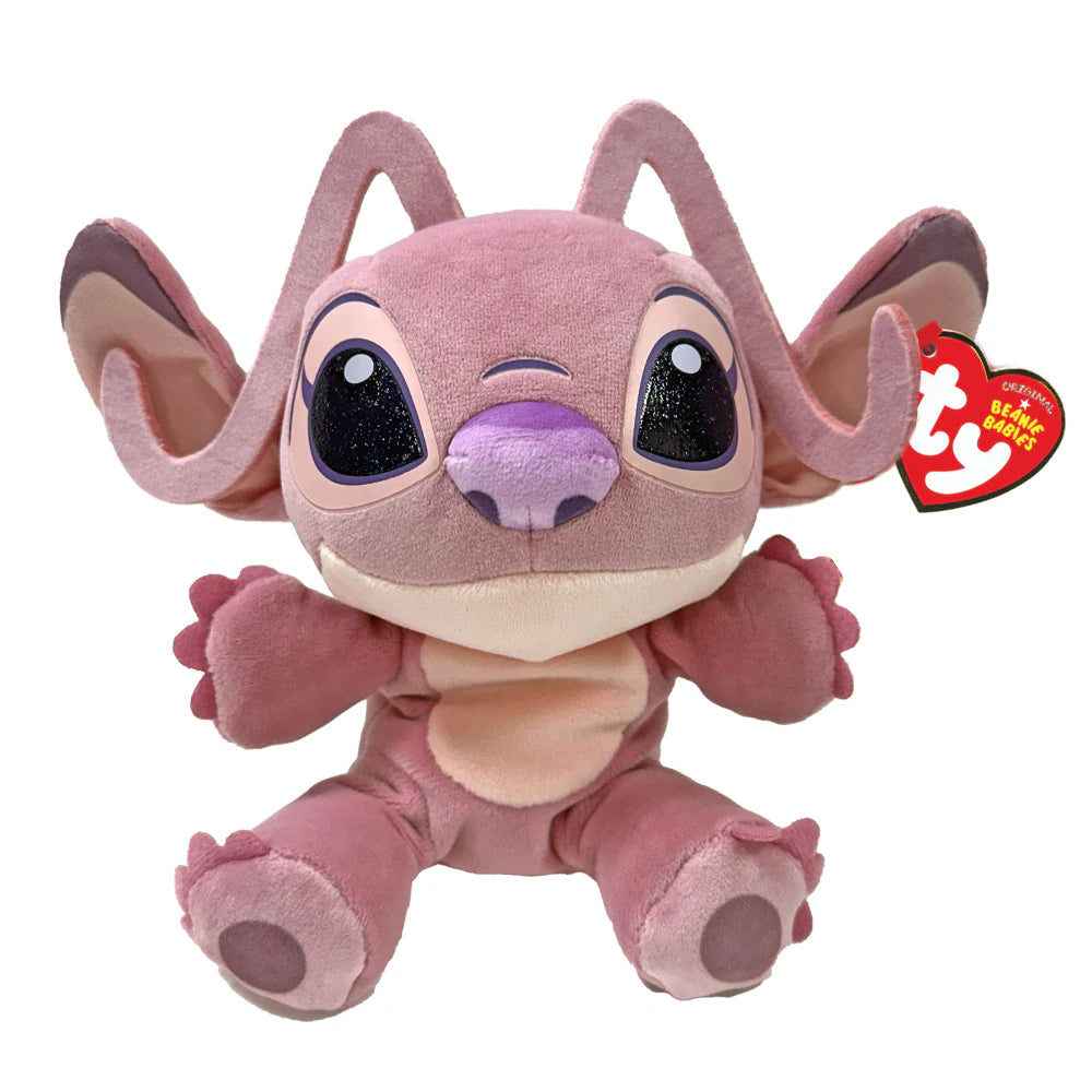 Soft plush Ty Angel stuffed toy with detailed wings and gentle expression, perfect for cuddling and decorative display.