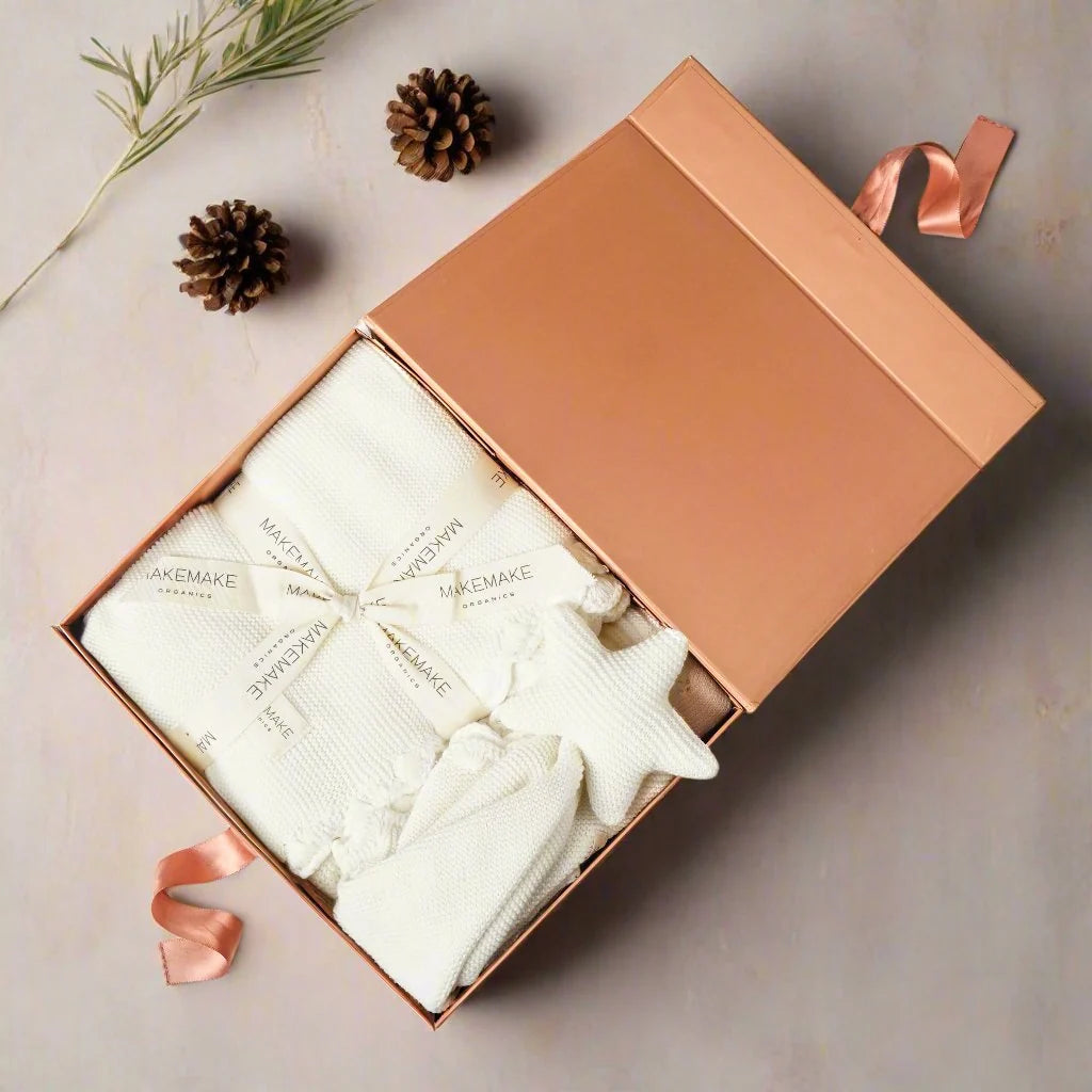 Baby Blanket Gift Set with Star Lovey - Ivory