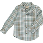 Me & Henry - Dusty Blue & Brown Plaid Atwood Woven Shirt