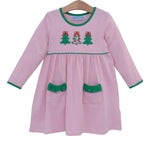 Trotter Street - Christmas Tree Applique Dress