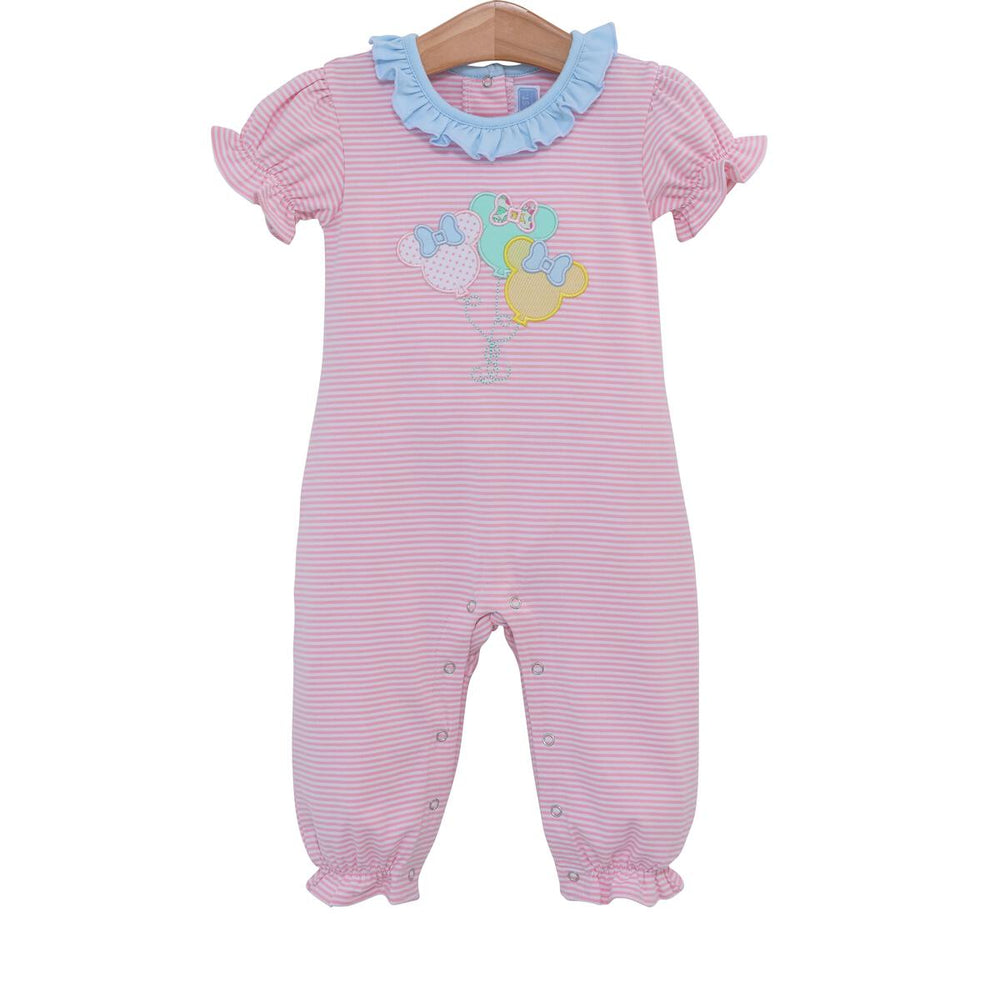 Trotter Street - Mouse Balloon Applique Ruffle Romper