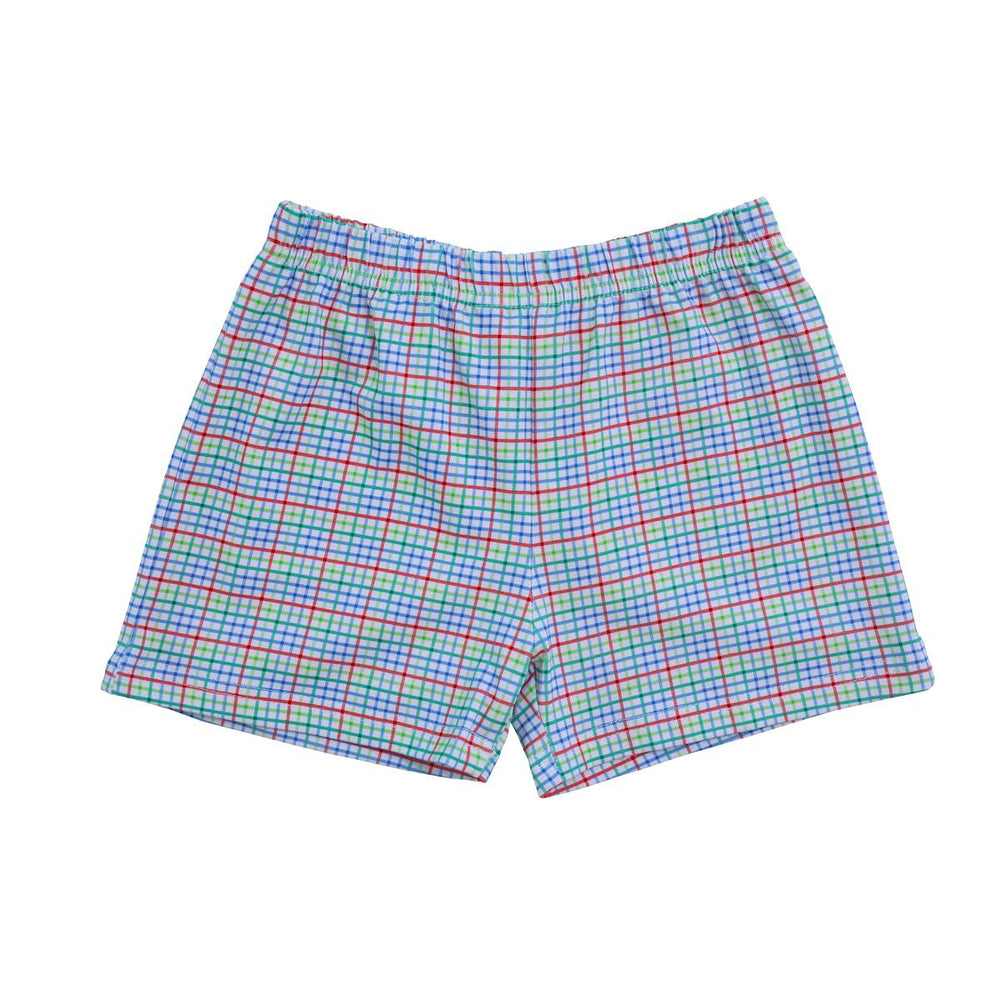 Trotter Street - Primary Plaid Shorts