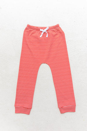 Little Paper Boat - Red Stripe Knit Pants
