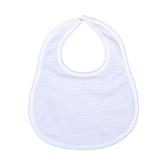 Magnolia Baby - Mini Stripes Blue Bib