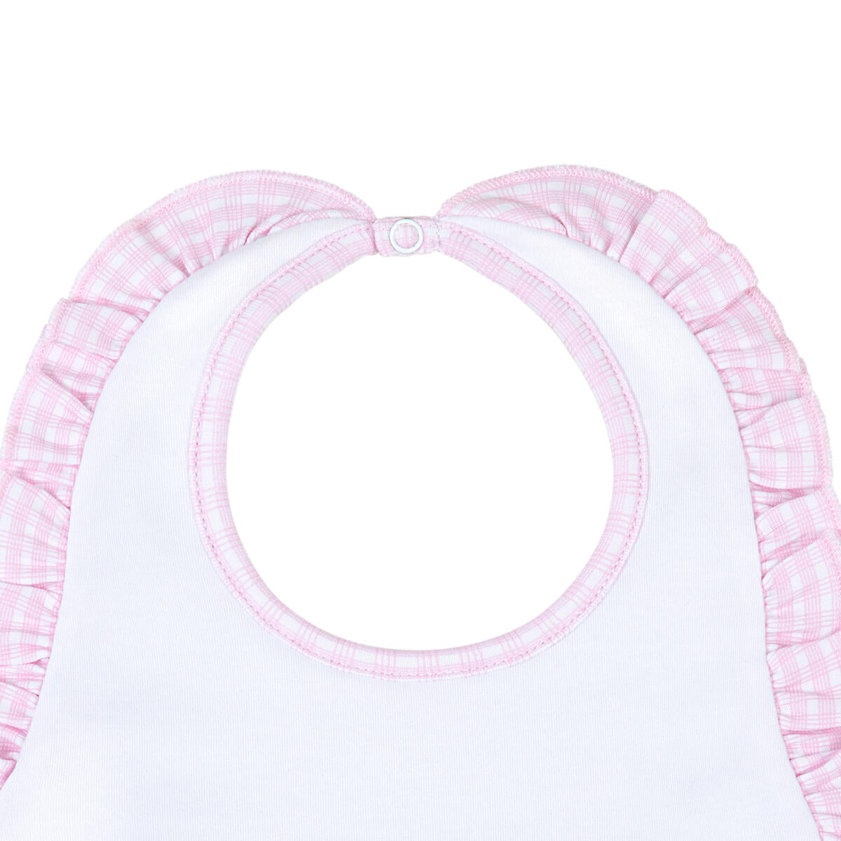 New Beginnings Pink Ruffle Bib