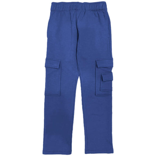 Suzette - Soft Brush Cloud Straight Leg Cargo Pocket Pant - Marlin Blue