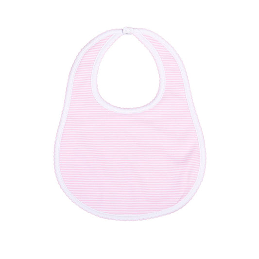 Magnolia Baby - Mini Stripes Pink Bib
