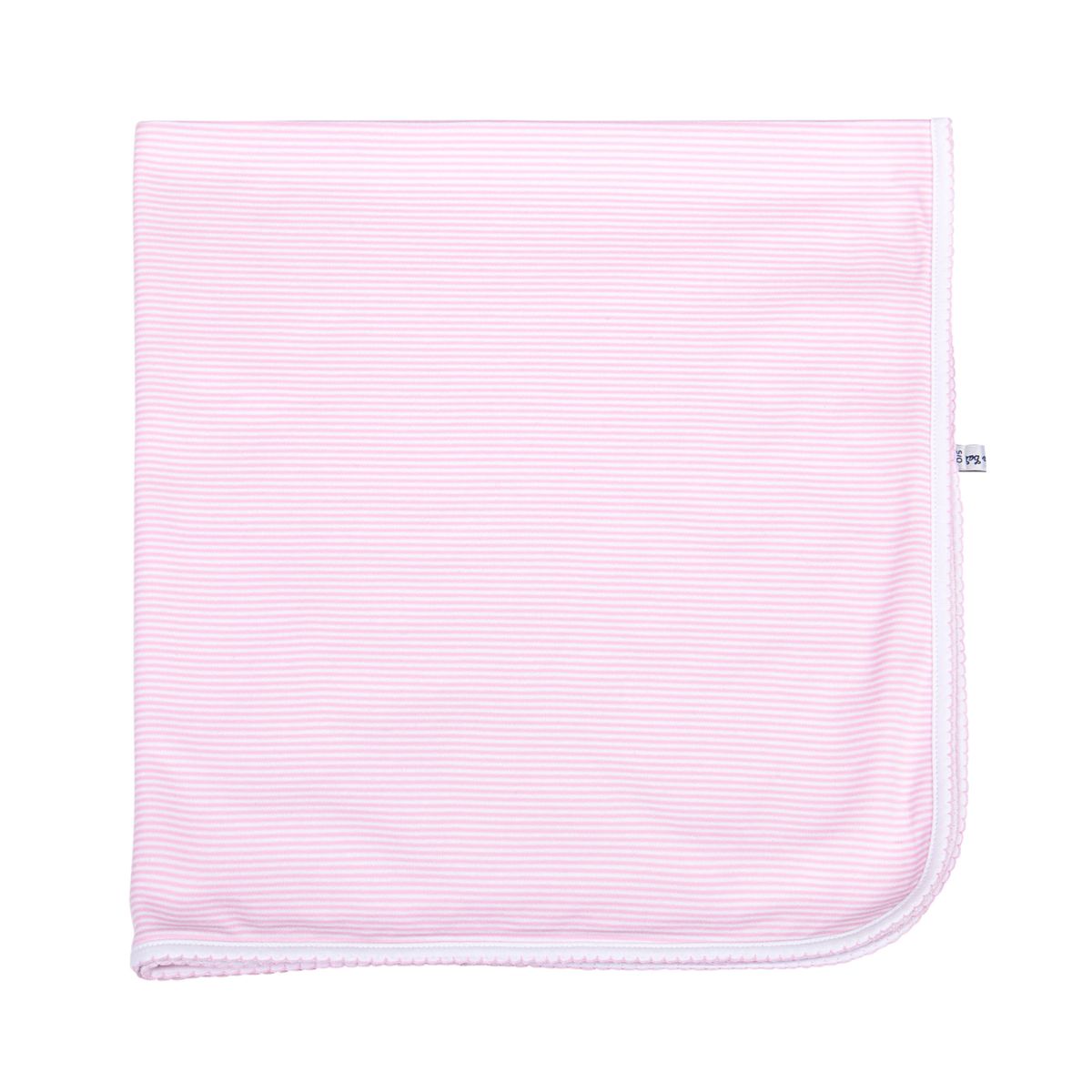 Magnolia Baby - Mini Stripes Pink Receiving Blanket